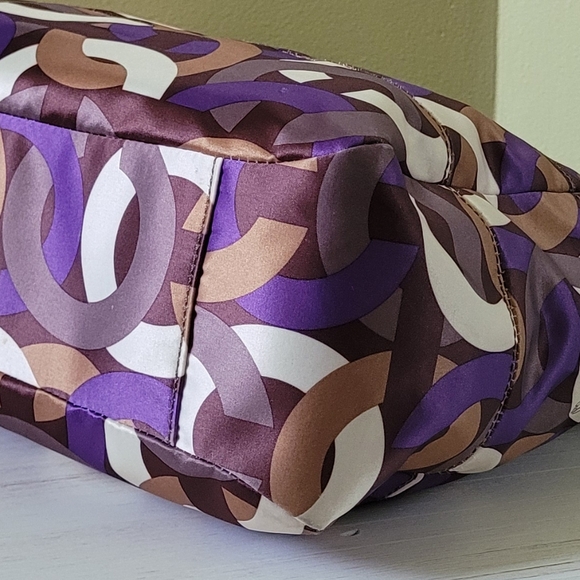 COACH MADISON CHAINLINK EAST MEET WEST BAG PURPLE MULTI #15549 - Picture 8 of 16